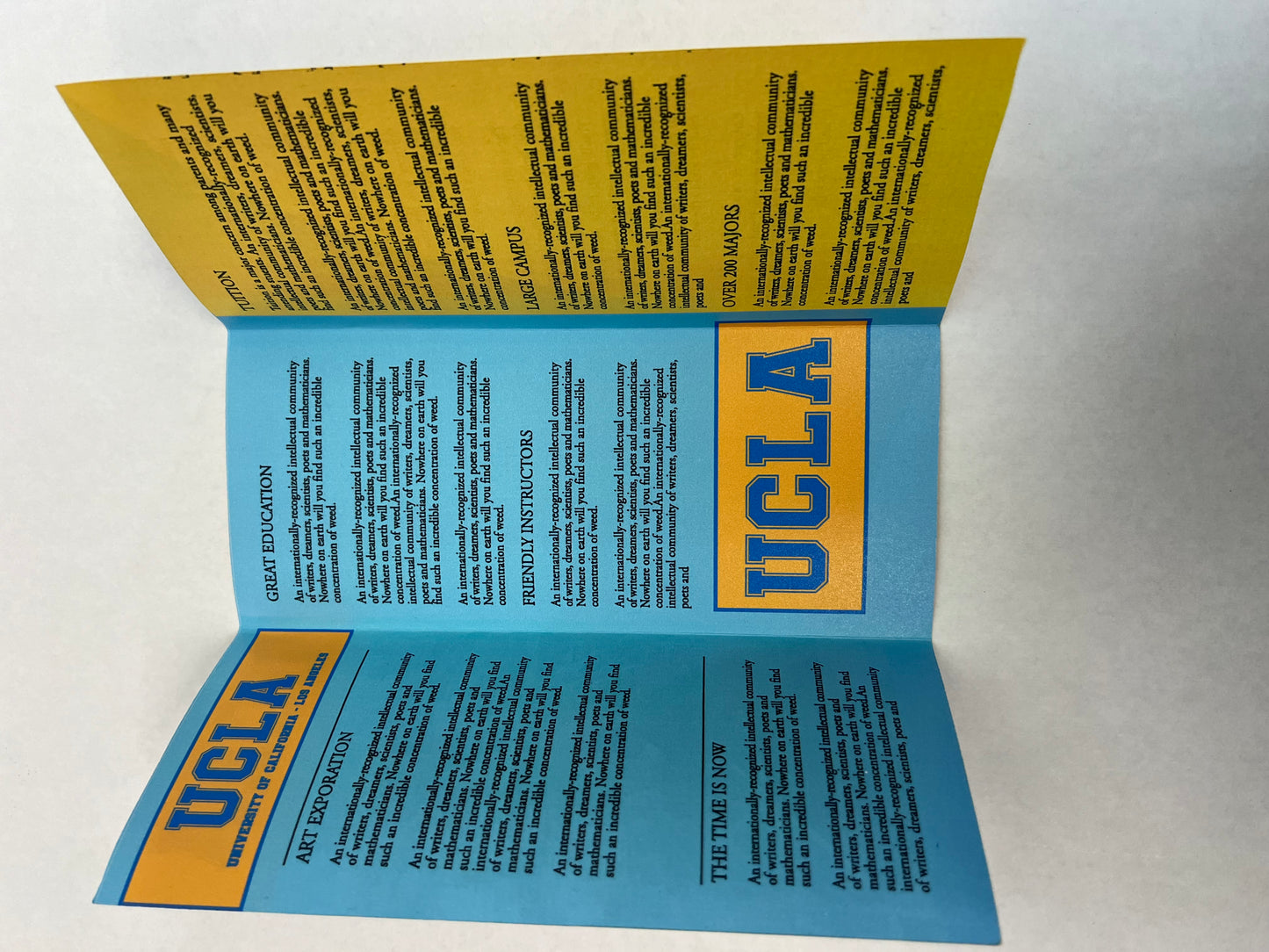 College Brochures S6E2 Cobra Kai Movie Prop Y'allywood Props   