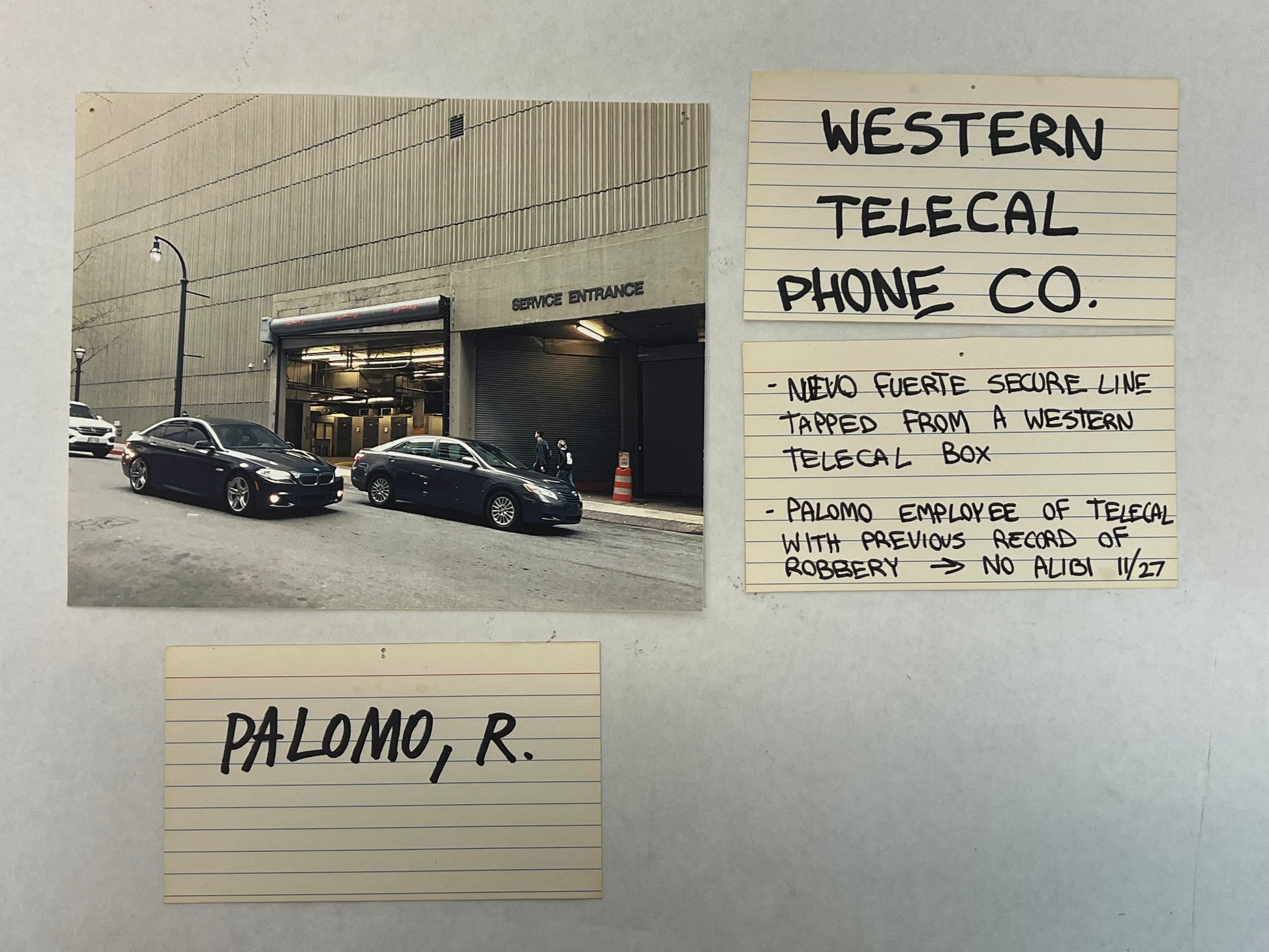 LASD Bulletin Board Pics Den of Thieves (2018) Movie Prop Atlanta Brick Co Western Telecal  