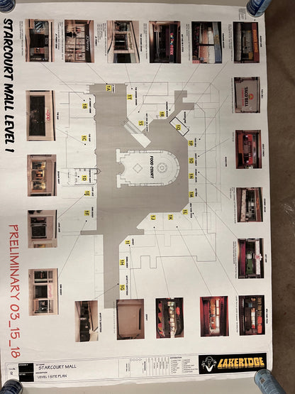 Blueprint for Starcourt Mall Level 1 Stranger Things Movie Prop Y'allywood Props   