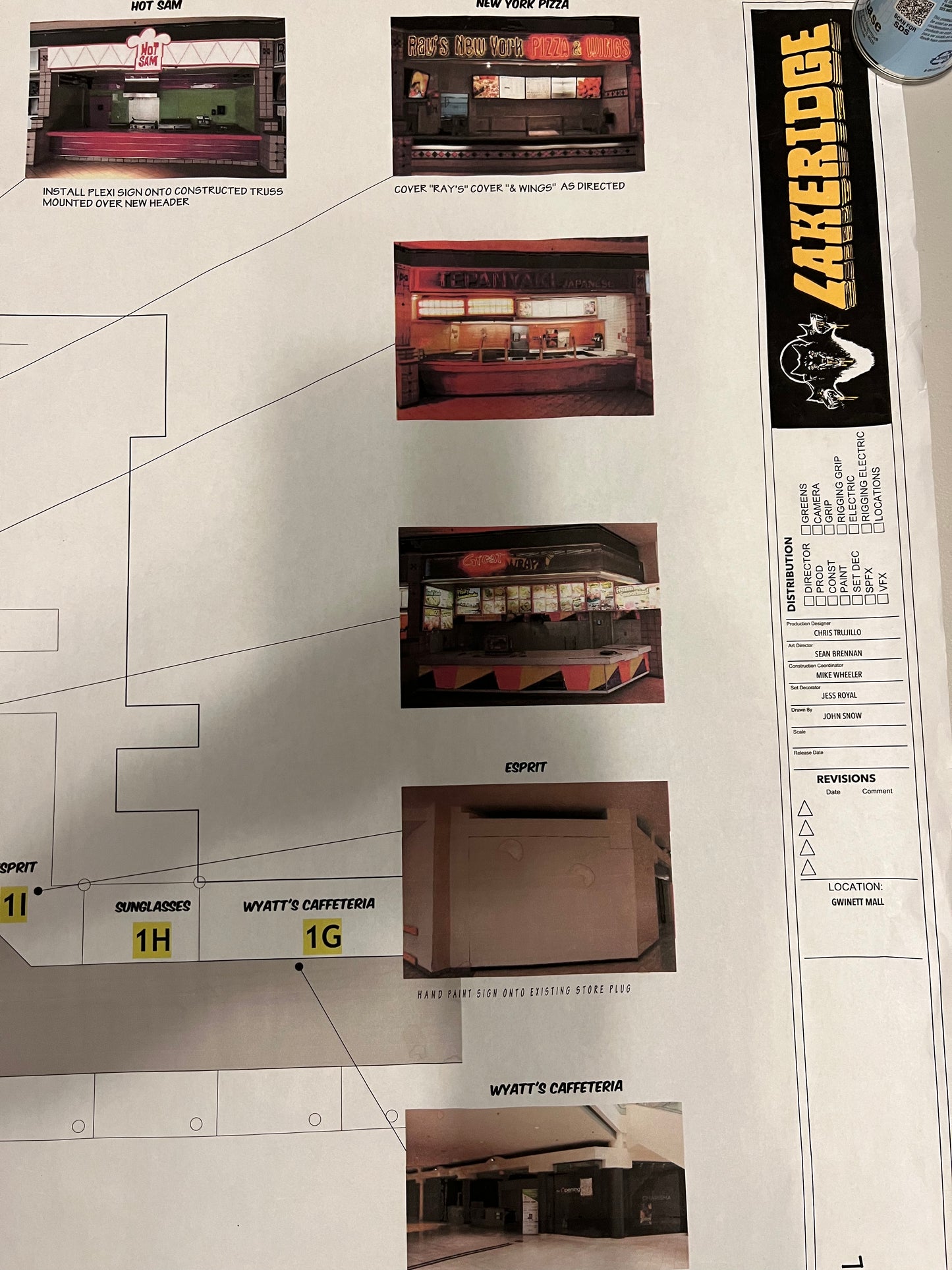 Blueprint for Starcourt Mall Level 1 Stranger Things Movie Prop Y'allywood Props   