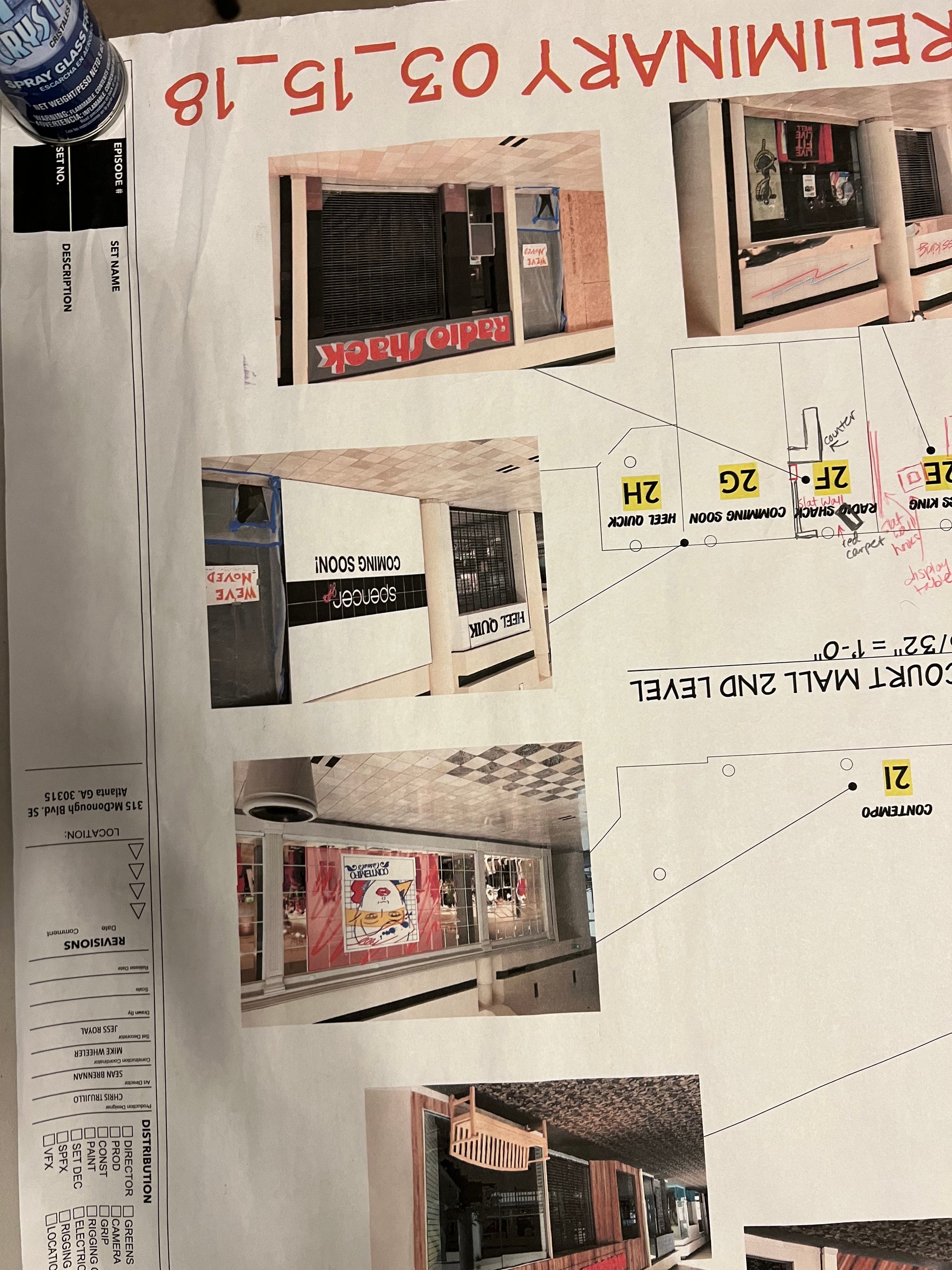 Blueprint for Starcourt Mall Level 2 Stranger Things Movie Prop Y'allywood Props   