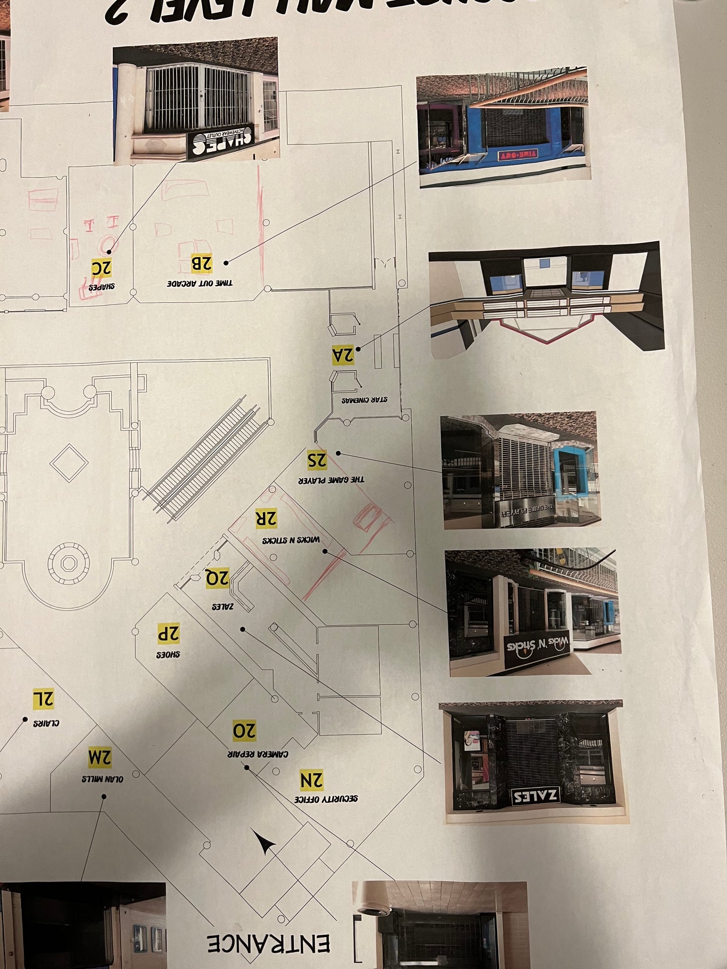 Blueprint for Starcourt Mall Level 2 Stranger Things Movie Prop Y'allywood Props   