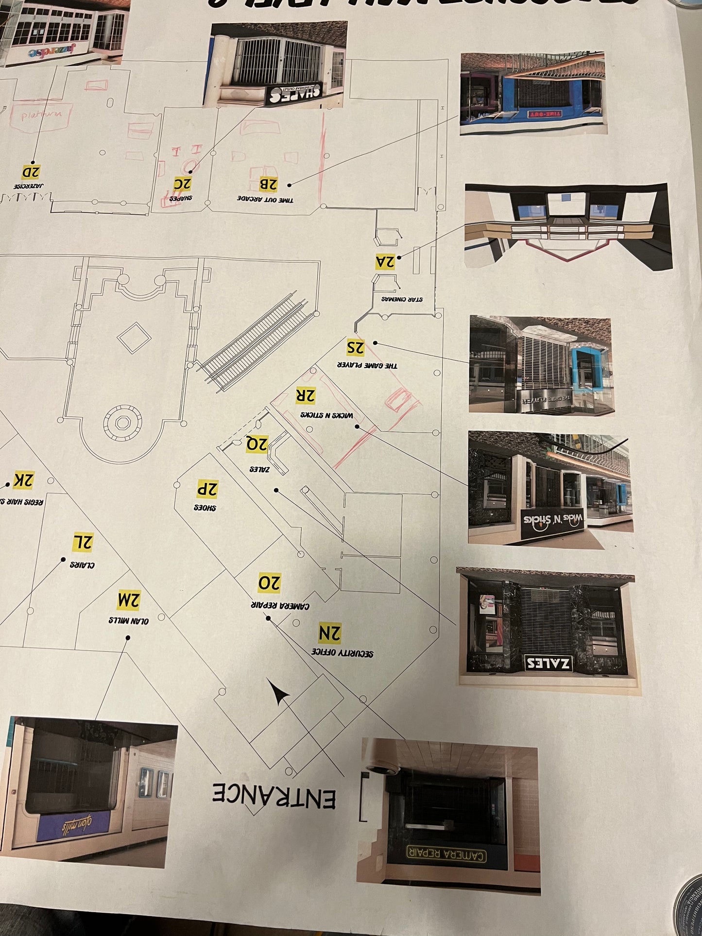 Blueprint for Starcourt Mall Level 2 Stranger Things Movie Prop Y'allywood Props   