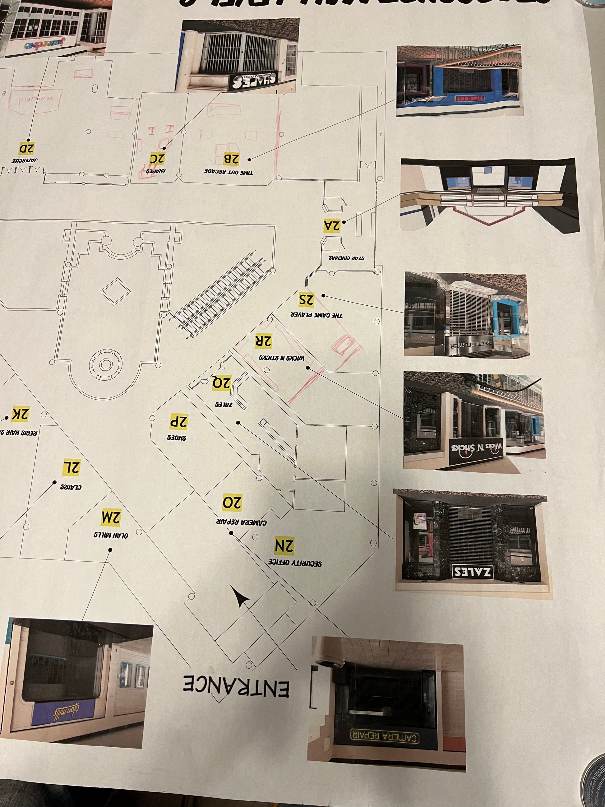 Blueprint for Starcourt Mall Level 2 Stranger Things Movie Prop Y'allywood Props   