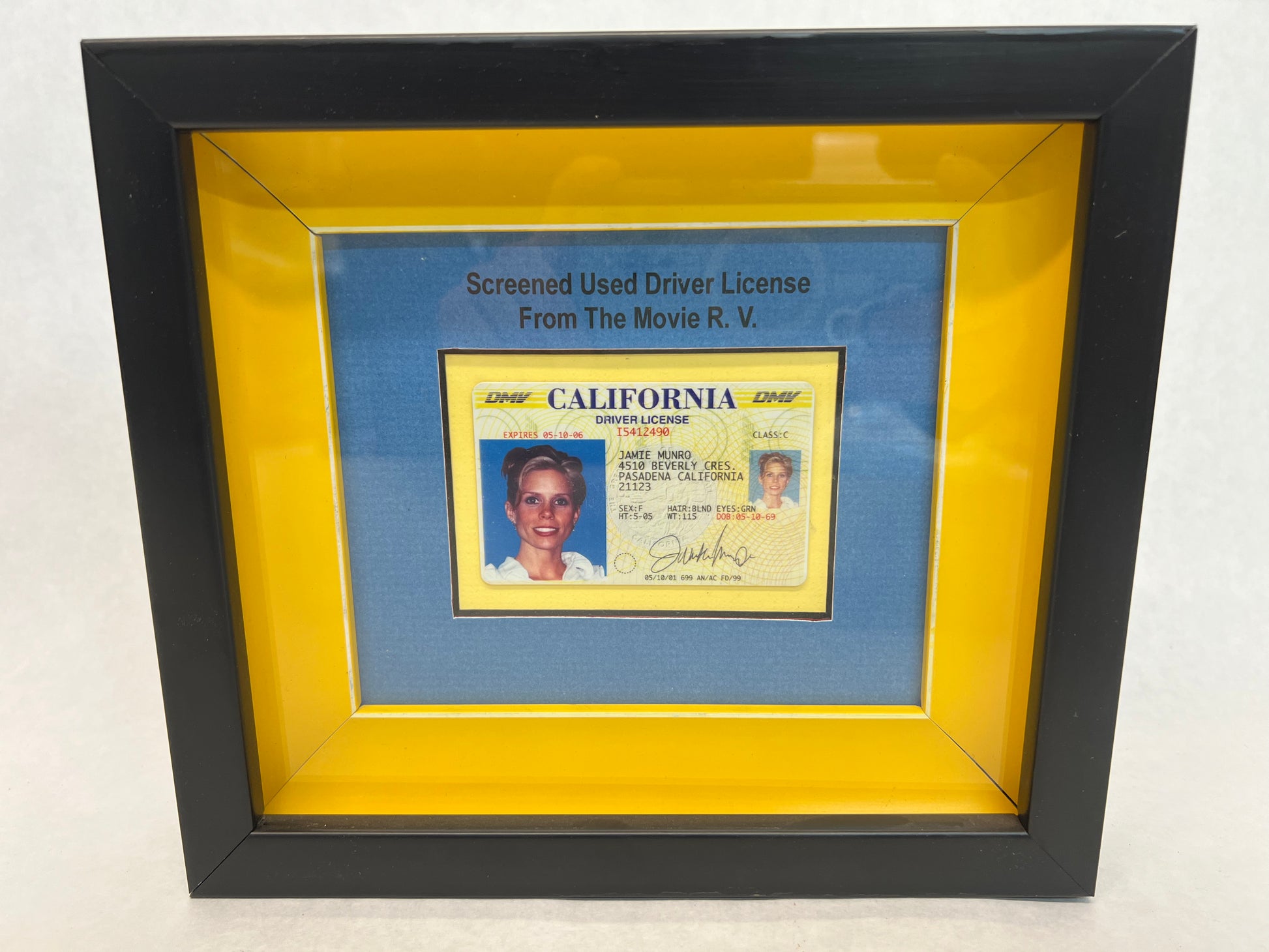 Cheryl Hines' Drivers License R.V. (2006) Movie Prop Y'allywood Props