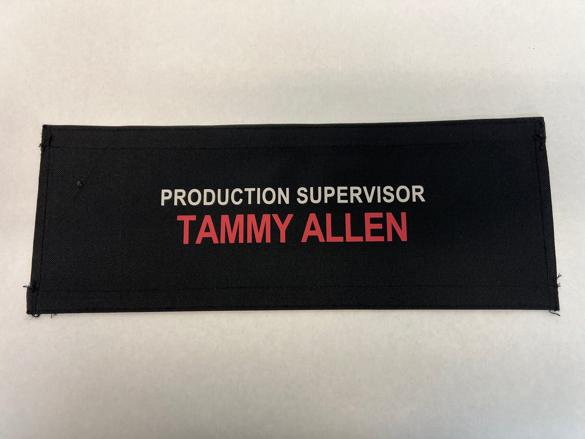 Samaritan (2022) Production Used Velcro Chairback Names Movie Prop Y'allywood Props Tammy Allen Production Supervisor