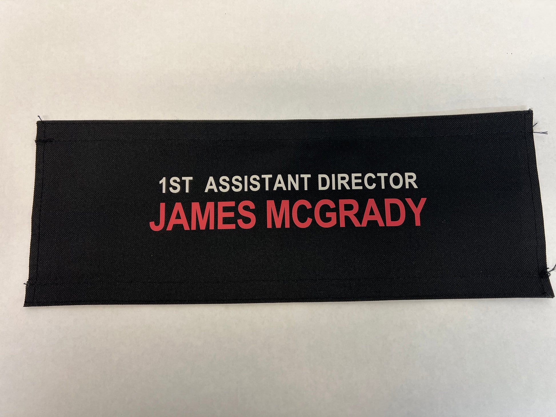 Samaritan (2022) Production Used Velcro Chairback Names Movie Prop Y'allywood Props James McGrady 1st Assistant Director