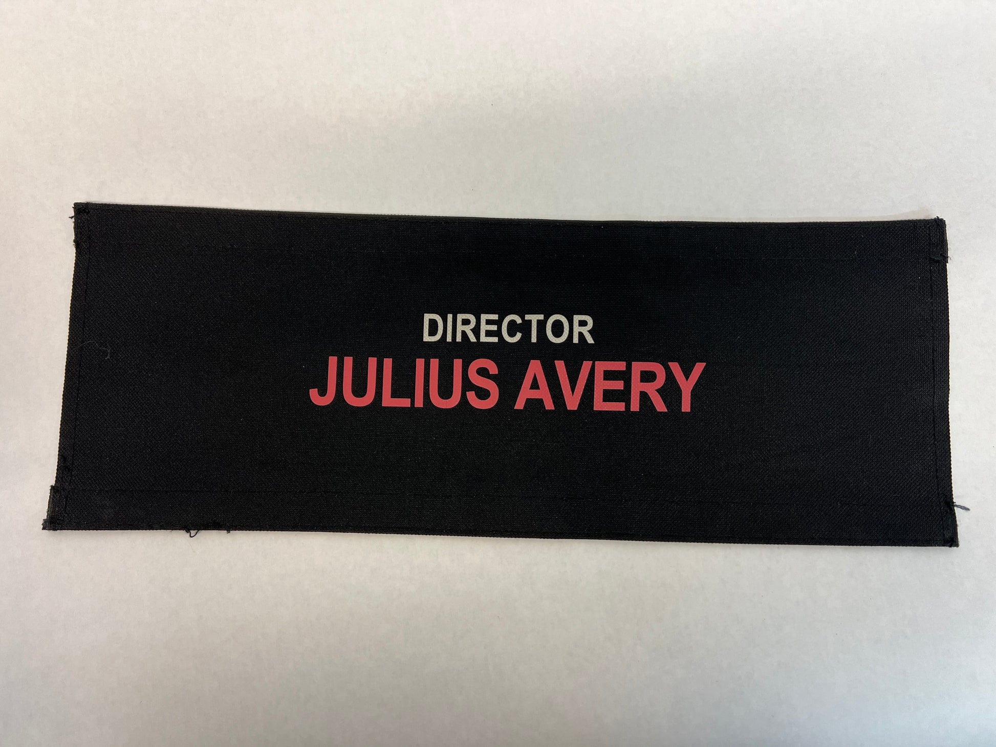 Samaritan (2022) Production Used Velcro Chairback Names Movie Prop Y'allywood Props Julius Avery Director