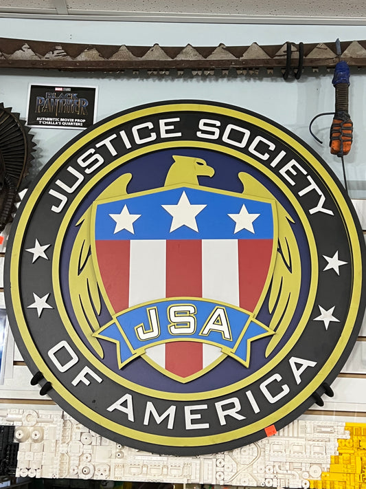 Justice Society of America Sign Stargirl Movie Prop Atlanta Brick Co   