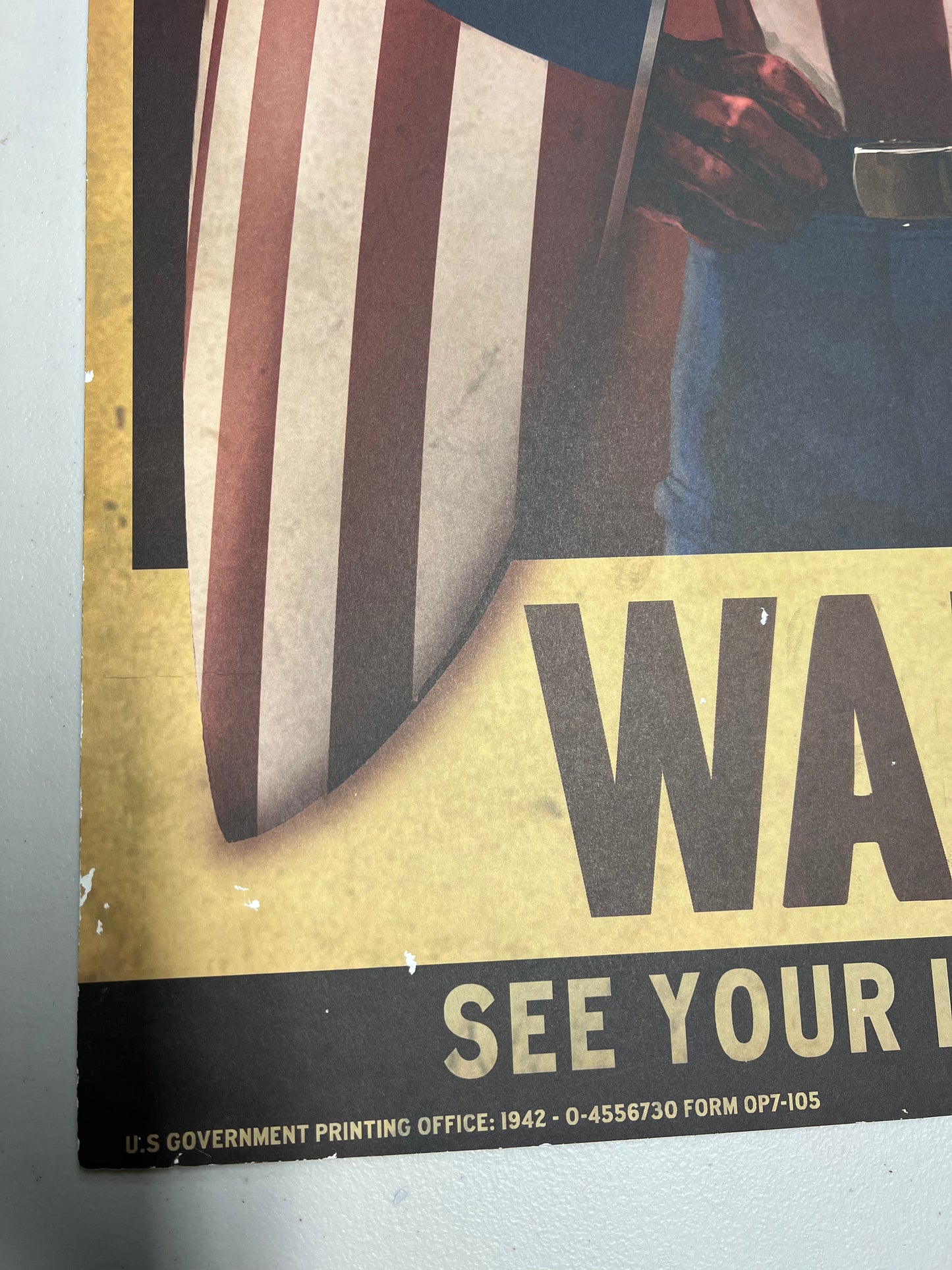 Cap Salutes You War Bonds Sign Captain America: The First Avenger Movie Prop Y'allywood Props