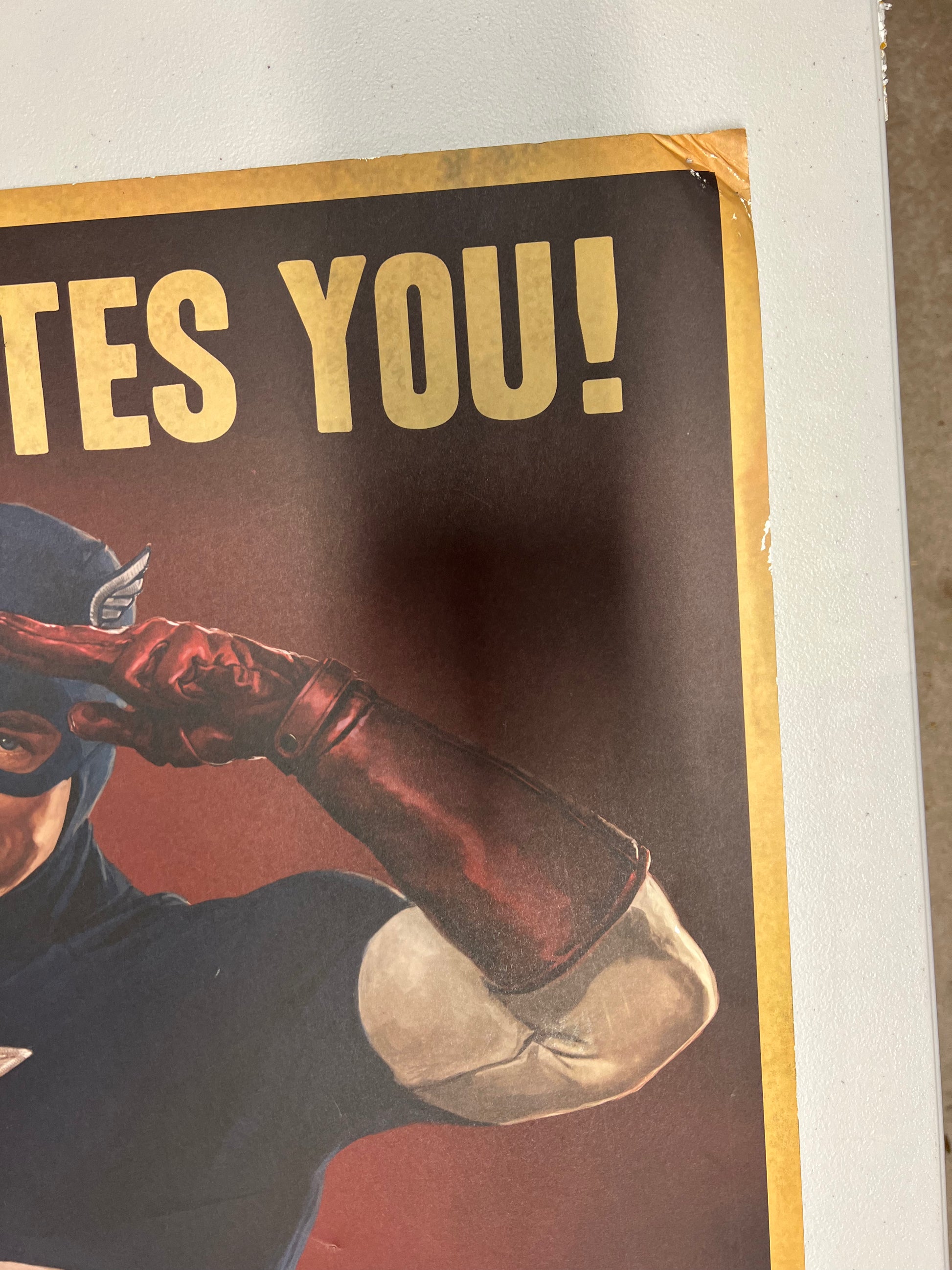 Cap Salutes You War Bonds Sign Captain America: The First Avenger Movie Prop Y'allywood Props