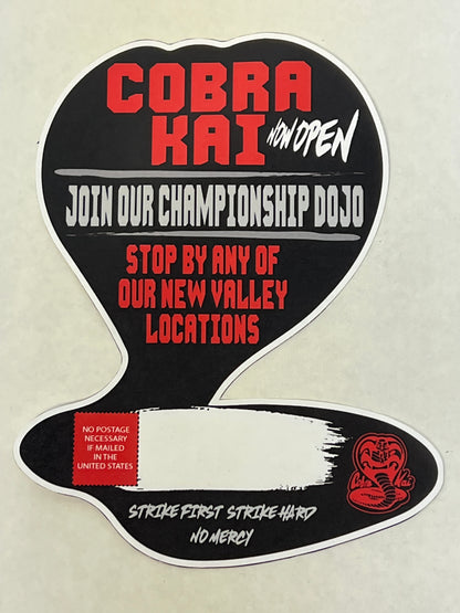 Cobra Kai Recruitment Flyer S5E1 Cobra Kai Movie Prop Y'allywood Props