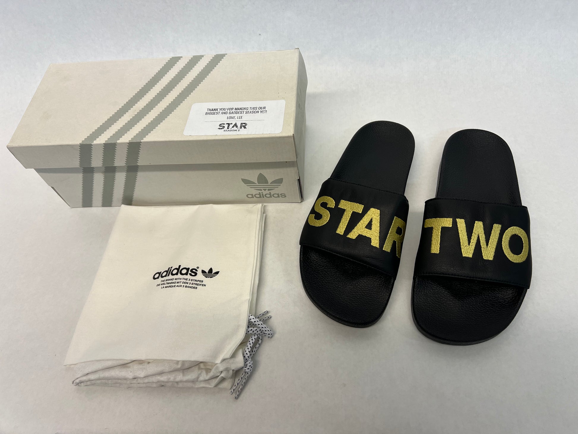 Star Season 2 (2017) Adidas Slides Cast & Crew Gift Movie Prop Atlanta Brick Co