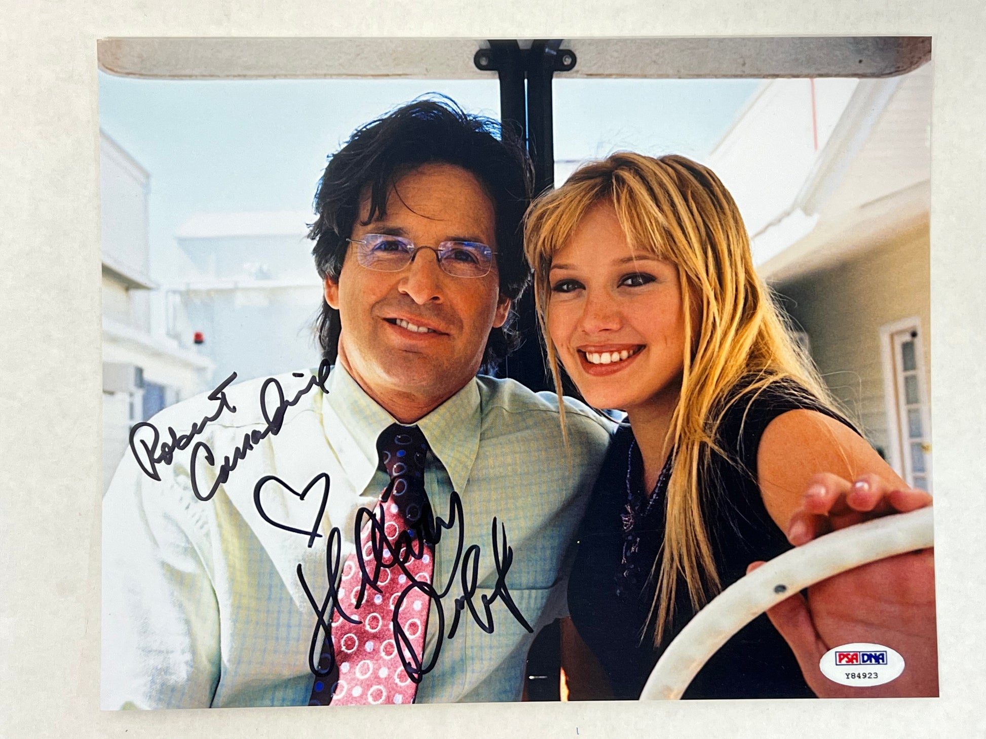 Robert Carradine & Hilary Duff Signed 8x10" Lizzie McGuire Movie Prop Y'allywood Props