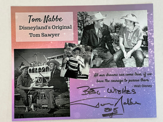 Tom Nabbe Signed 8x10" Disneyland's Tom Sawyer Movie Prop Y'allywood Props