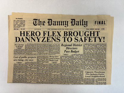 The Danny Daily Newspaper S1E15 Doom Patrol (2019) Movie Prop Y'allywood Props