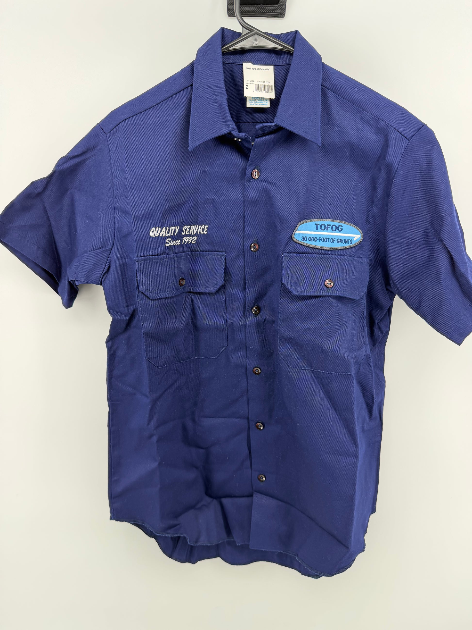 TOFOG 30 Odd Foot of Grunts Gas Station Shirt Russel Crowe's Band Music Memorabilia Y'allywood Props