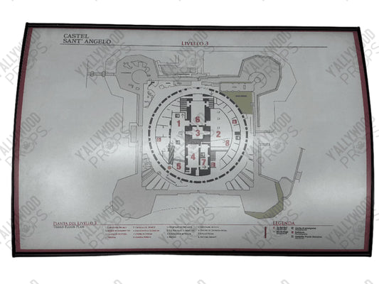Rome Egg Museum Sign Red Notice (2021) Movie Prop Y'allywood Props