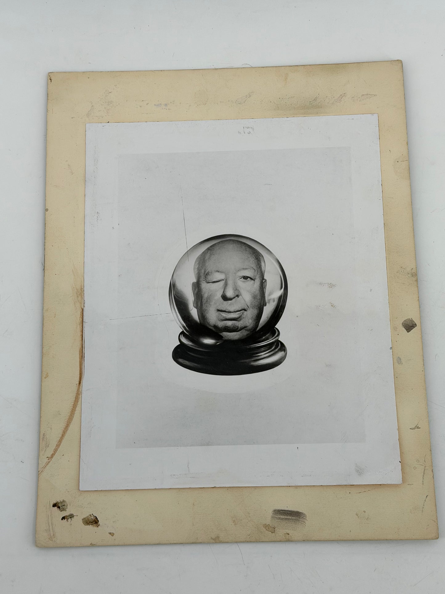 Alfred Hitchcock Photo from Universal Studios Art Dept Family Plot (1976) Movie Prop Y'allywood Props 8x10" Photo on Art Board