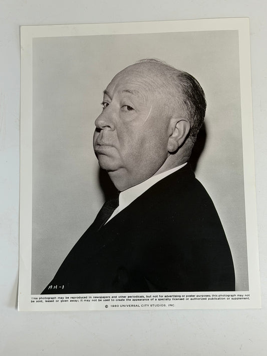 Alfred Hitchcock Photo Universal Studios Press Release 1980