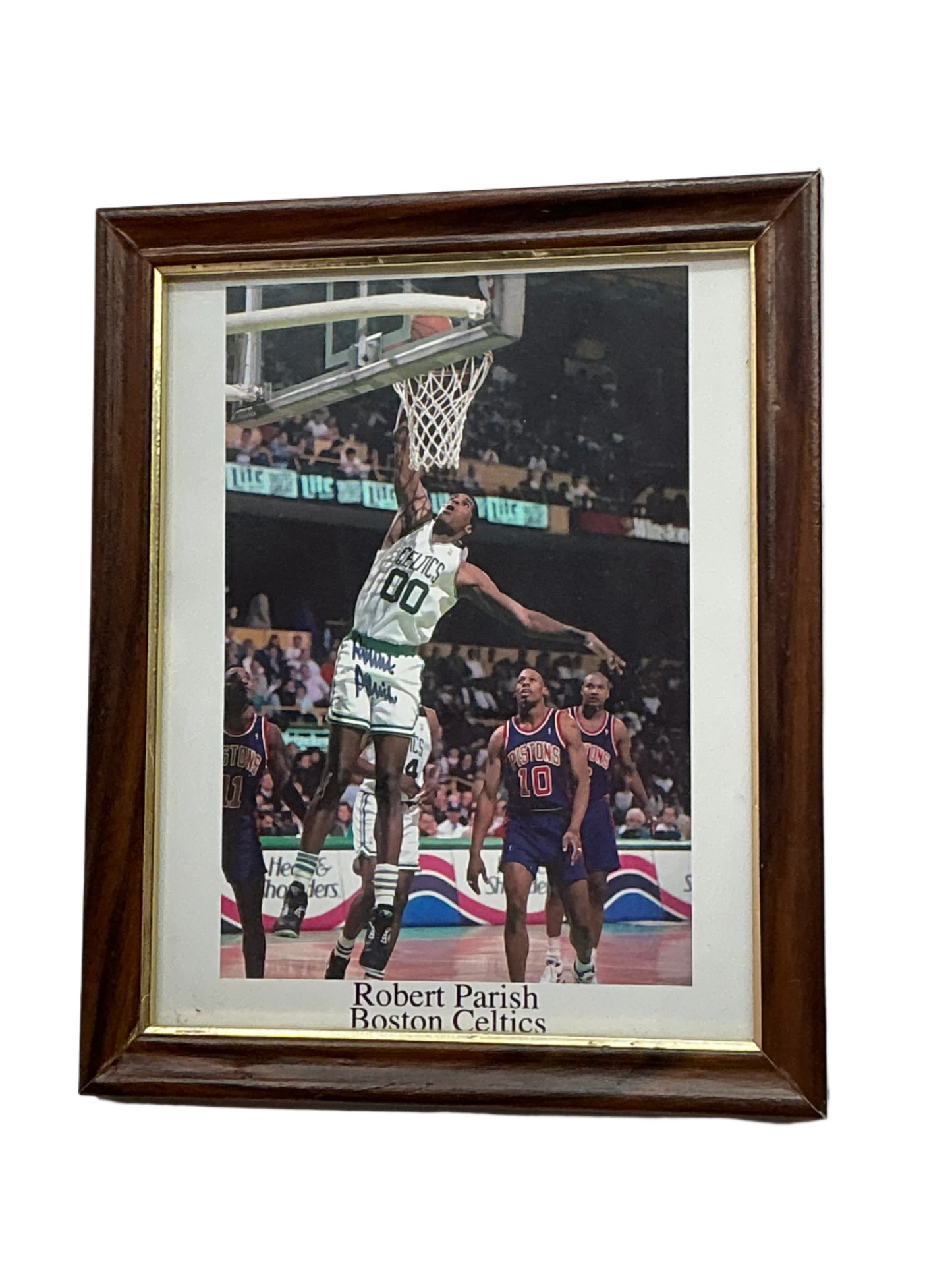 Robert Parrish NBA Celtics Signed Framed Photo Autograph Y'allywood Props