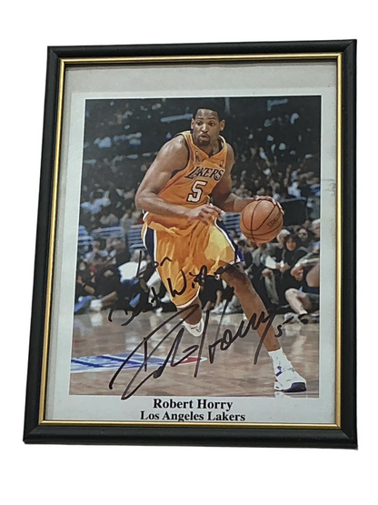 Robert Horry NBA Lakers Signed Framed Photo sports memorabilia Y'allywood Props