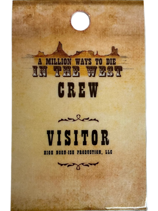 Cast & Crew/Visitor Pass A Million Ways to Die in the West (2014) Memorabilia Y'allywood Props