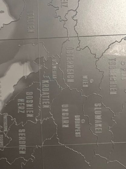 Acrylic World Map from Captain America: Civil War Movie Prop Atlanta Brick Co   