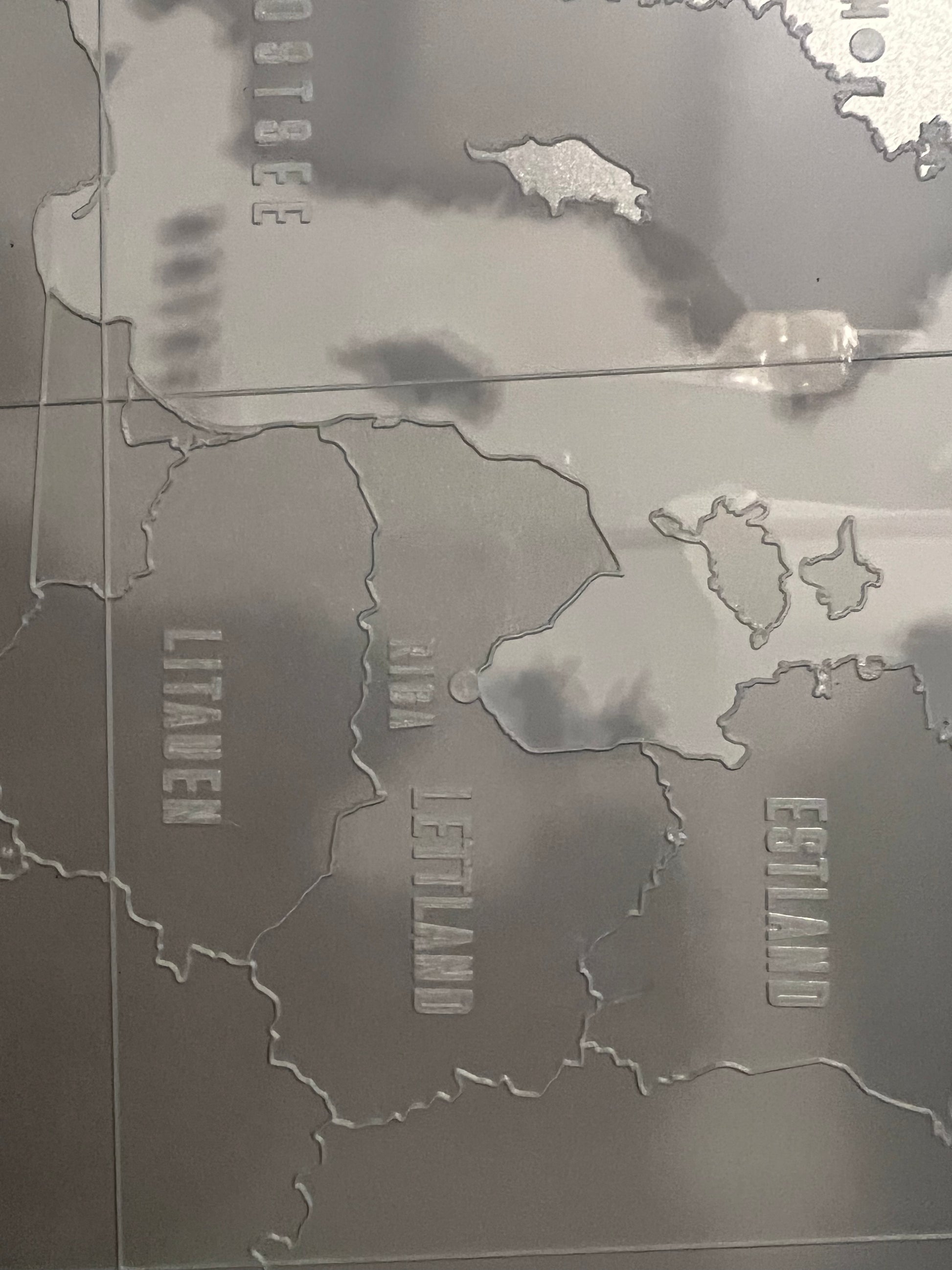 Acrylic World Map from Captain America: Civil War Movie Prop Atlanta Brick Co   