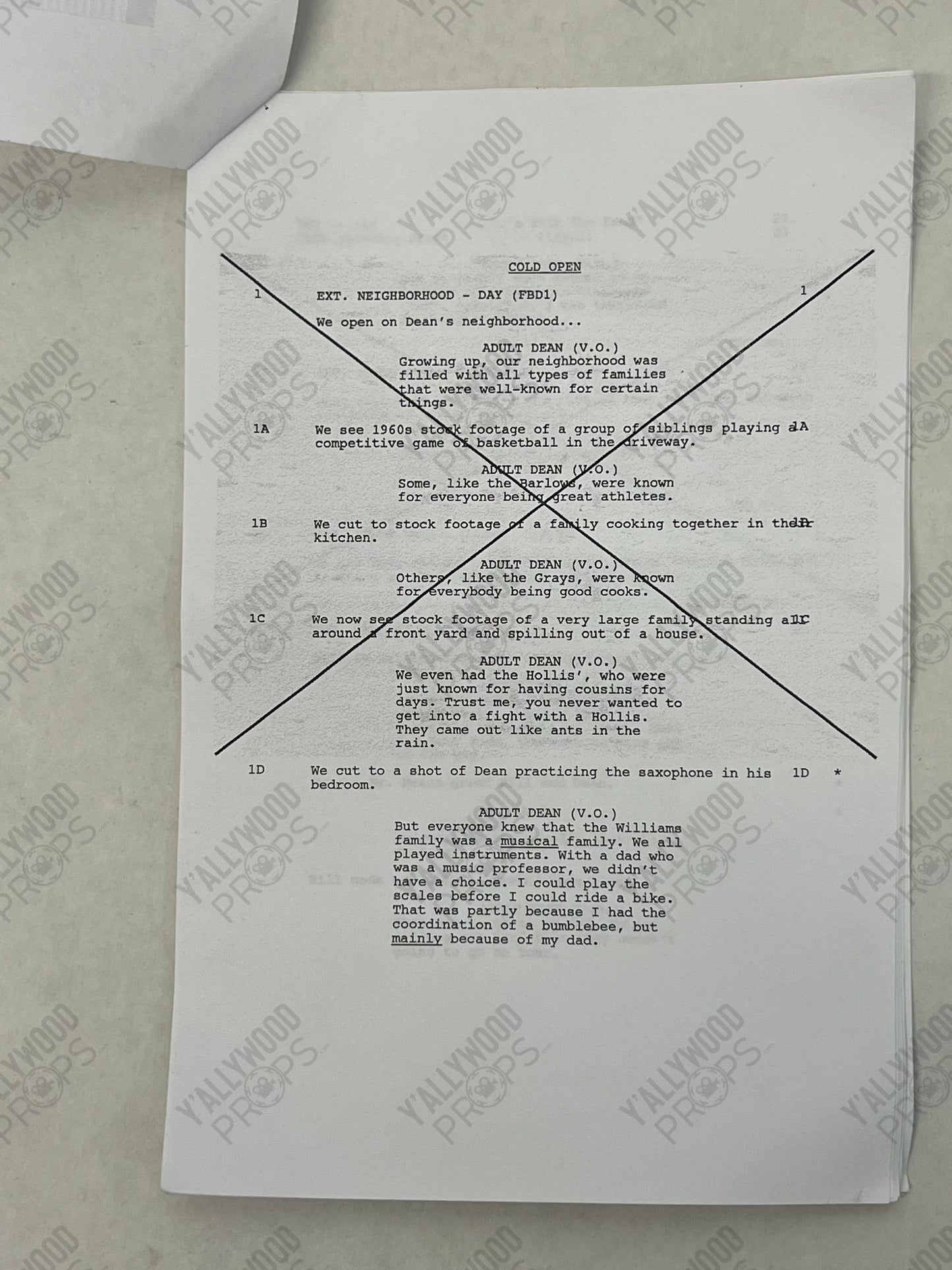 The Wonder Years (2021) Call Sheet & Script S1E13 Movie Prop Y'allywood Props