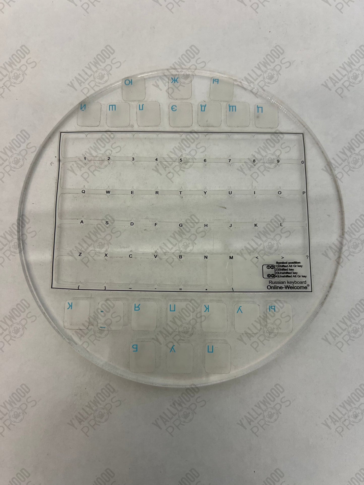 Future Scientist Keyboard Bill & Ted Face The Music (2020) Movie Prop Y'allywood Props Russian Keyboard - Blue Letters