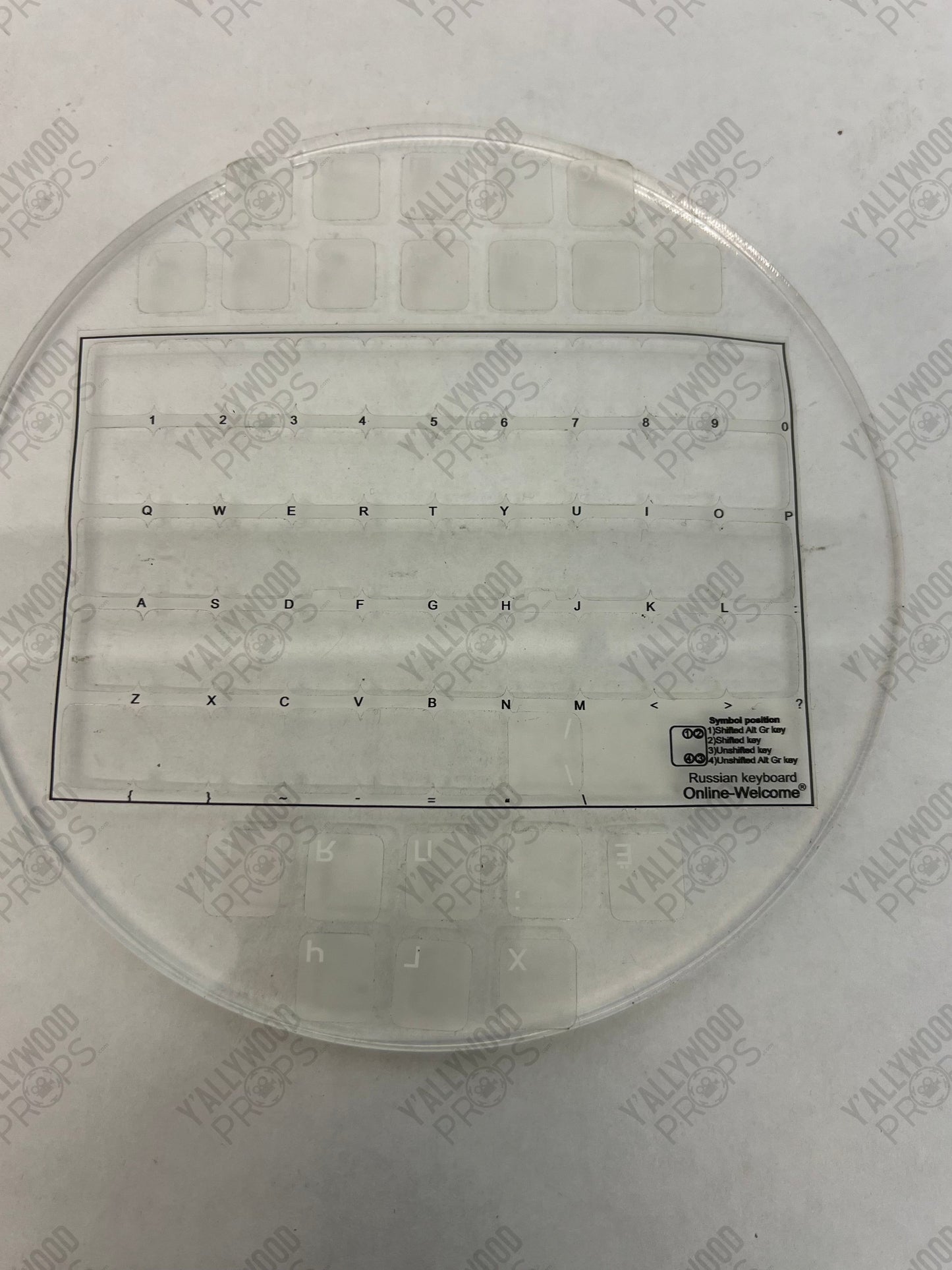 Future Scientist Keyboard Bill & Ted Face The Music (2020) Movie Prop Y'allywood Props Russian Keyboard - White Letters