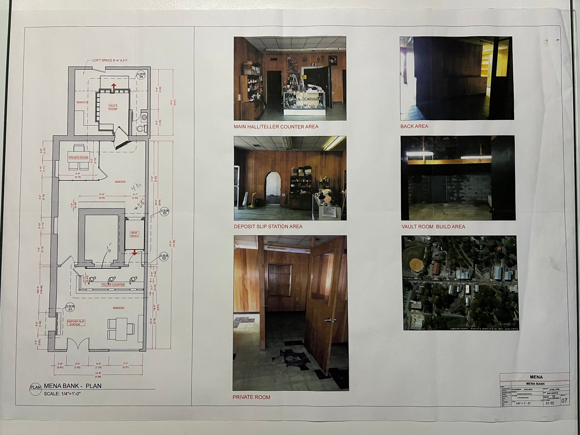 Mena Bank Set Blueprints American Made Movie Prop Atlanta Brick Co Location Photos 1  