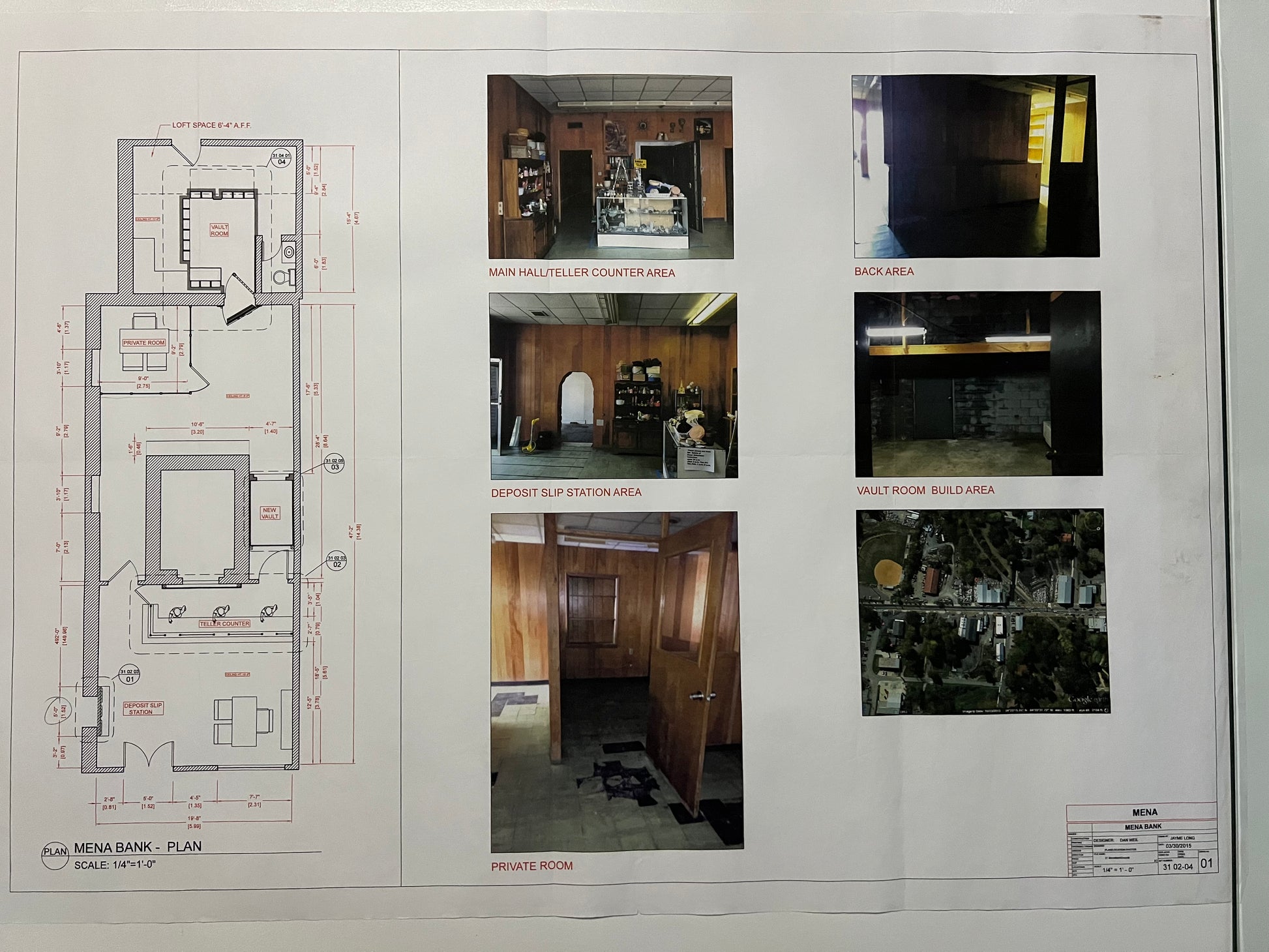 Mena Bank Set Blueprints American Made Movie Prop Atlanta Brick Co Location Photos 2  