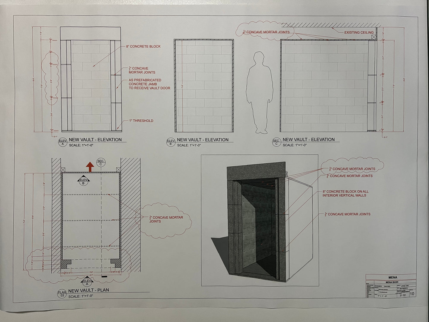 Mena Bank Set Blueprints American Made Movie Prop Atlanta Brick Co New Vault 2  