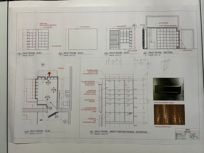 Mena Bank Set Blueprints American Made Movie Prop Atlanta Brick Co Vault Room 2  