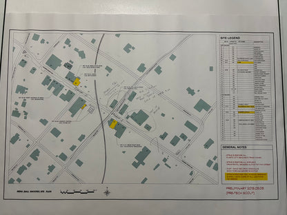 Mena Street Blueprints American Made Movie Prop Atlanta Brick Co Site Legend  