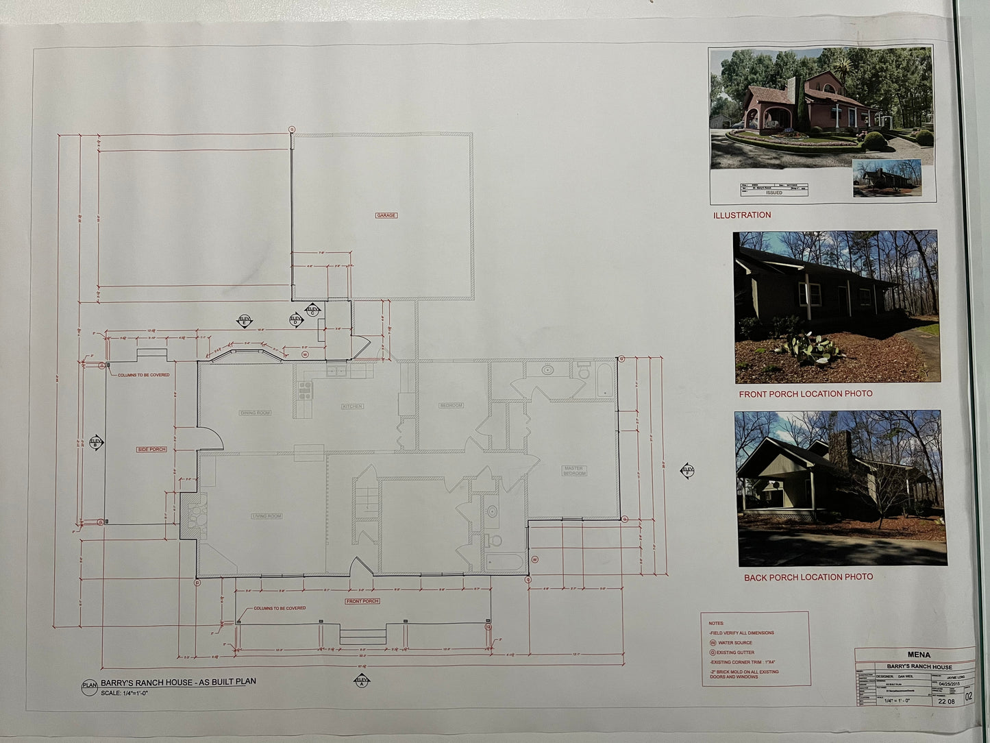 Barry’s House Blueprints American Made Movie Prop Atlanta Brick Co As Built Plan  