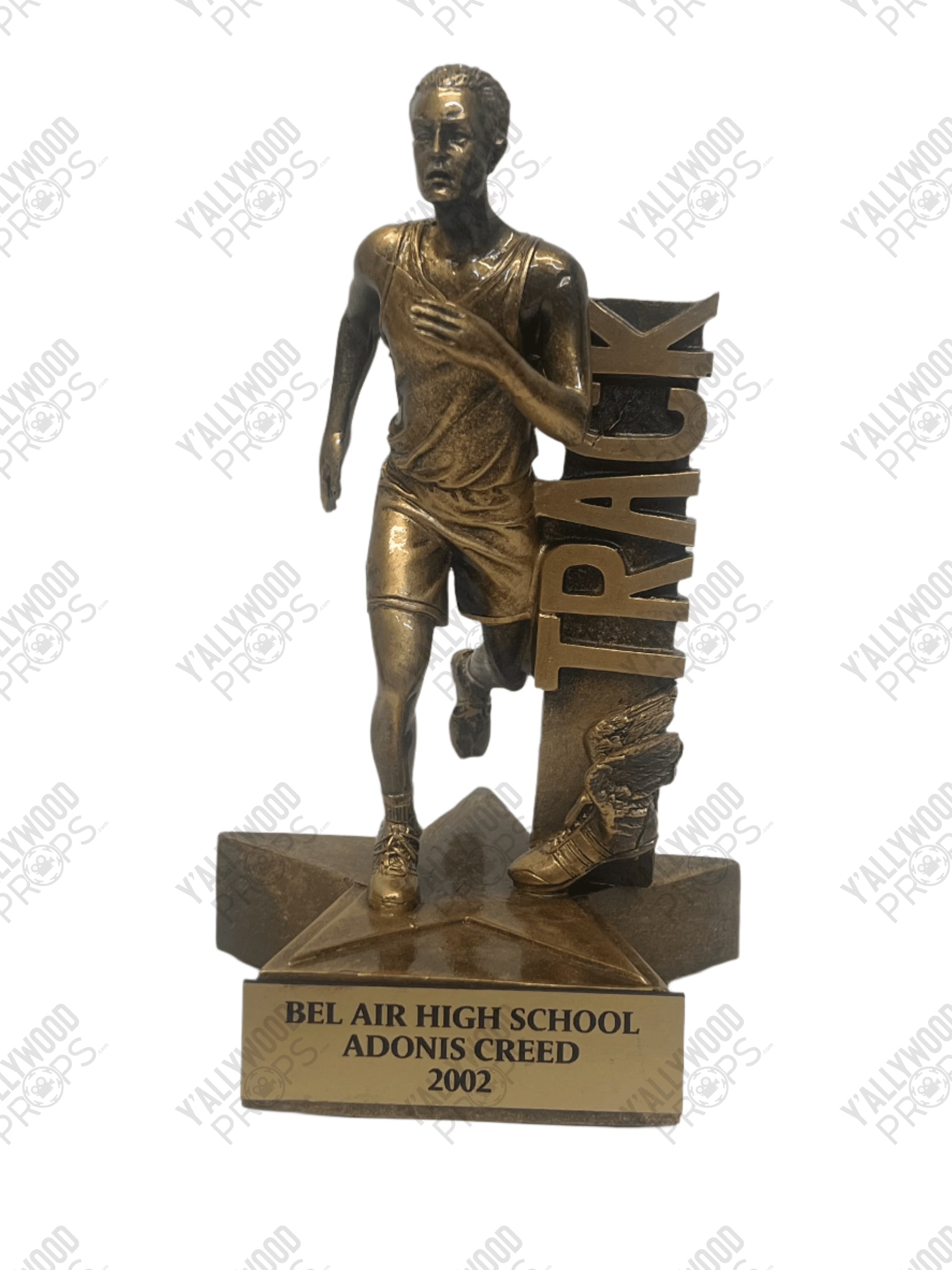 Adonis Creed High School Track Trophy Creed III (2023) Movie Prop Y'allywood Props