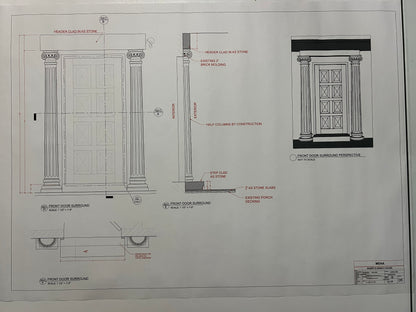 Barry’s House Blueprints American Made Movie Prop Atlanta Brick Co Front Door Surroundings  