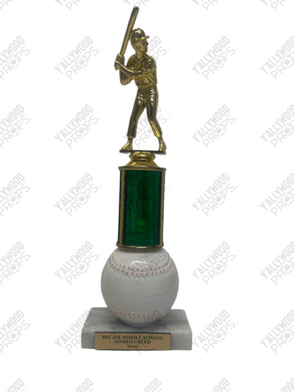 Adonis Creed High School Baseball Trophy Creed III (2023) Movie Prop Y'allywood Props