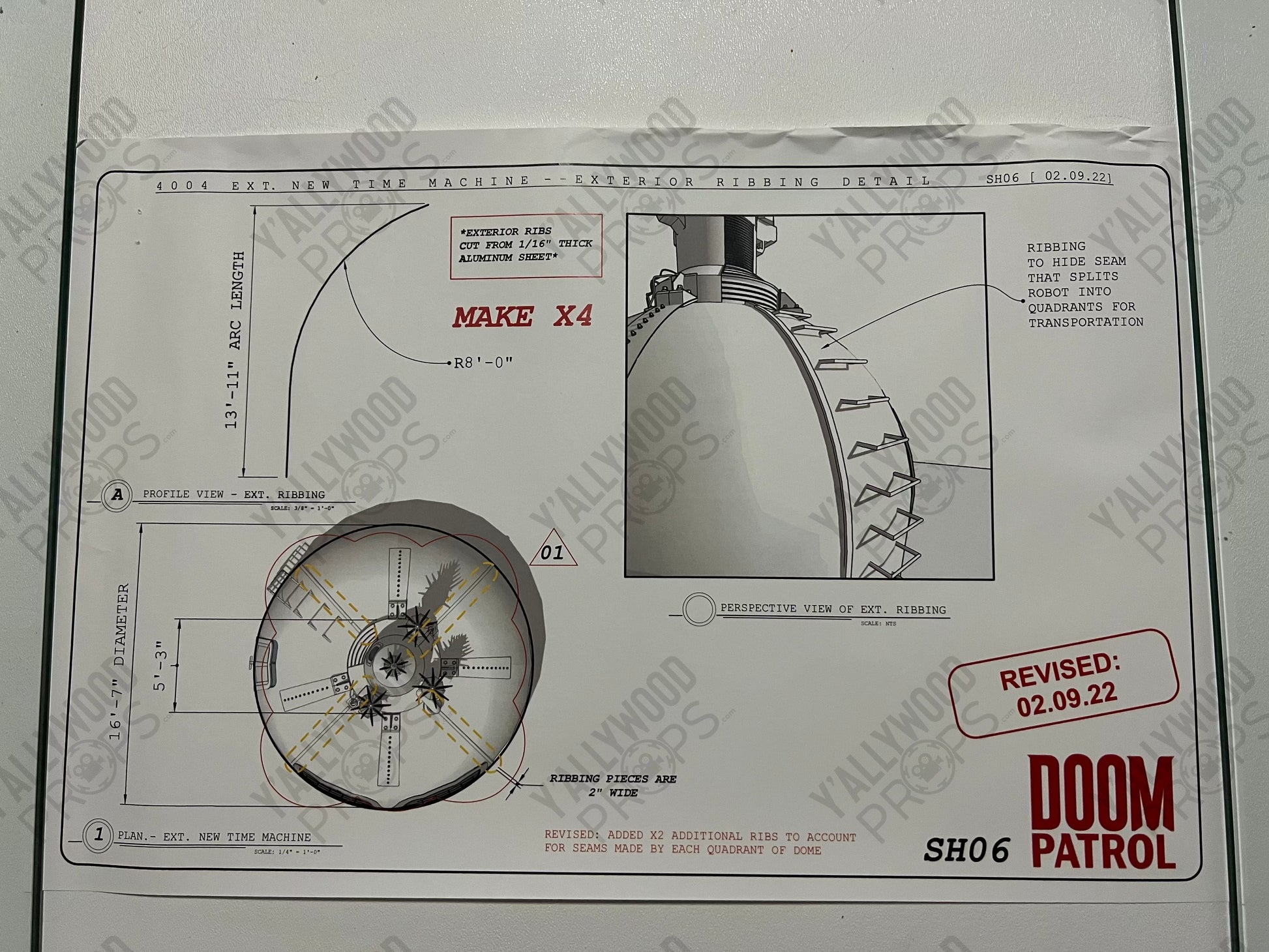 Dom3 Blueplrints Time Machine Blueprints S4 Doom Patrol – Y'allywood Props