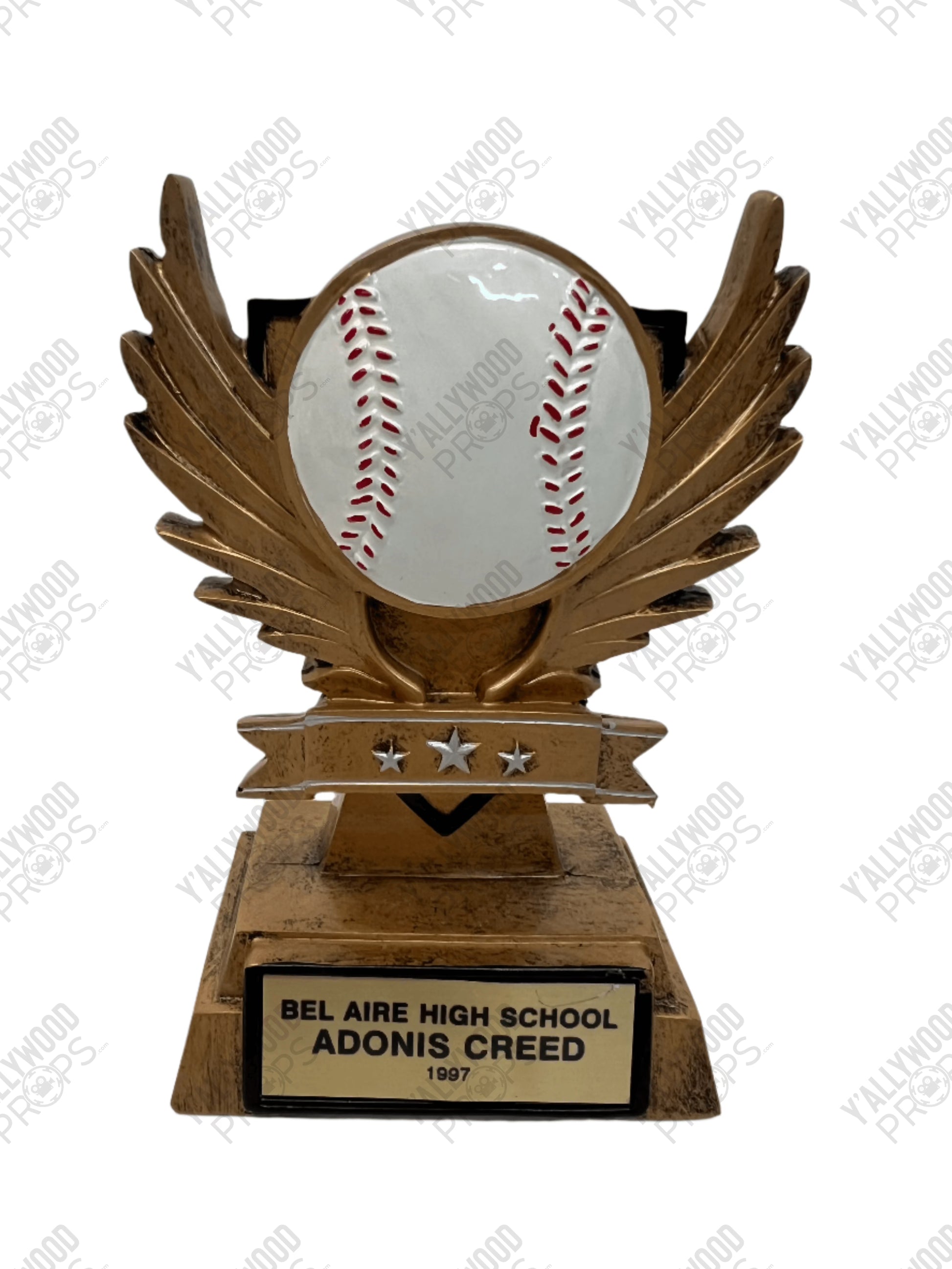 Adonis Creed High School Baseball Trophy Creed III (2023) Movie Prop Y'allywood Props