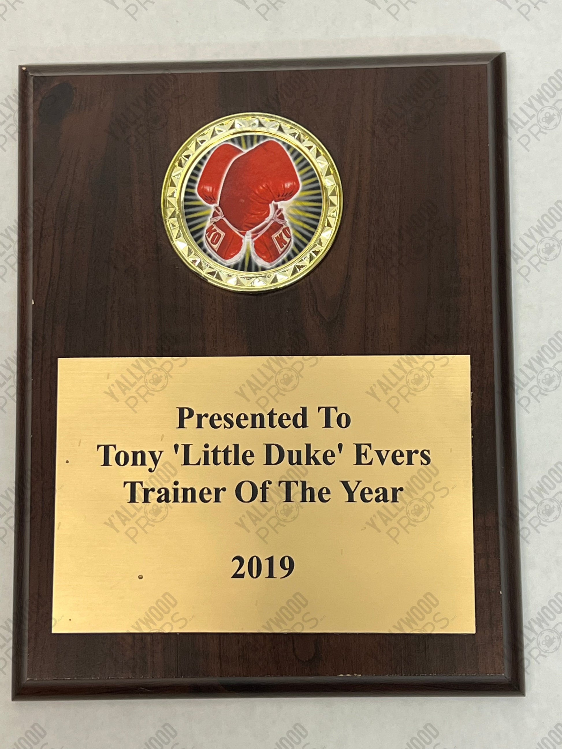 Tony "Little Duke" Evers Award Creed III (2023) Movie Prop Y'allywood Props
