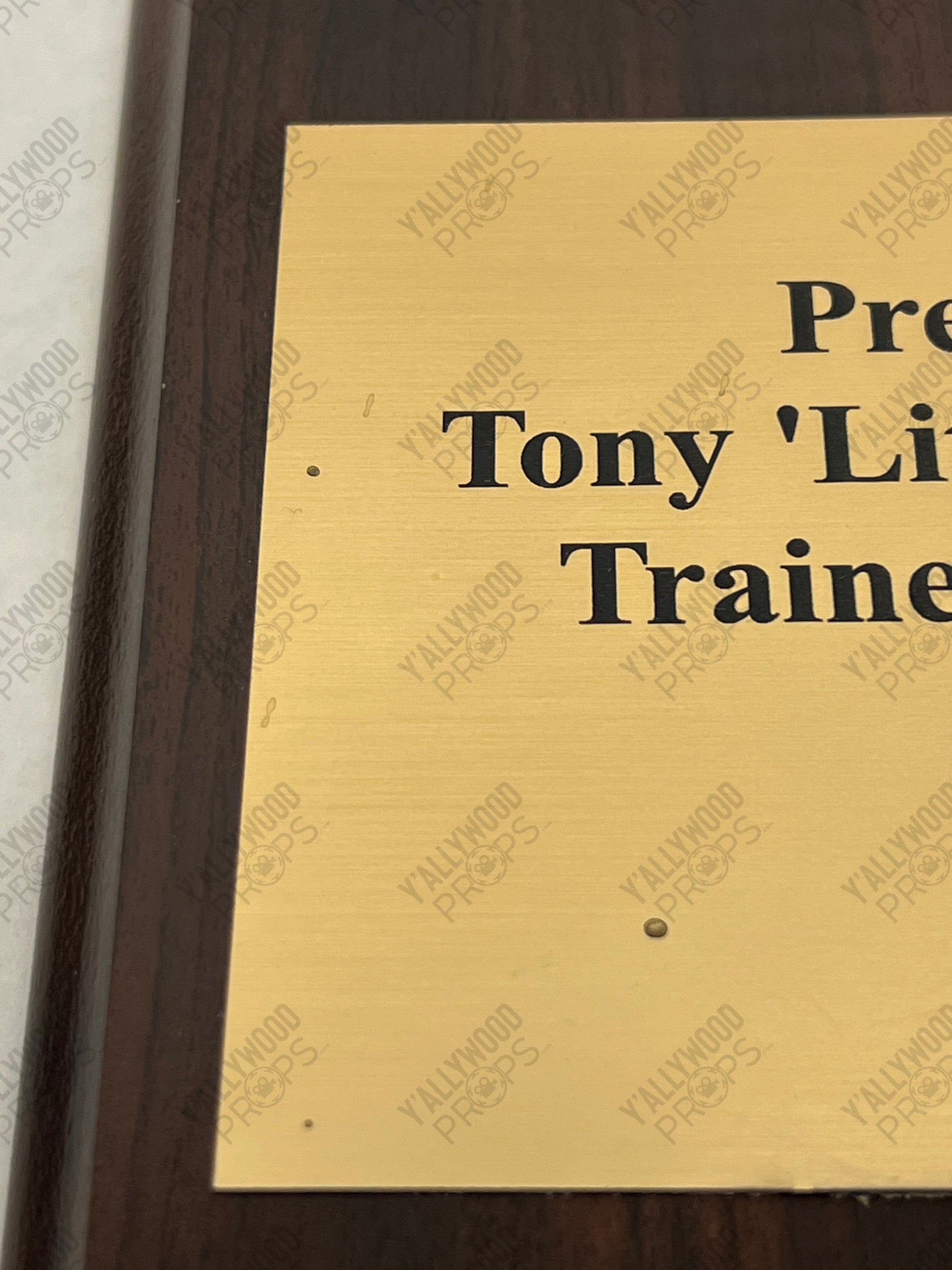 Tony "Little Duke" Evers Award Creed III (2023) Movie Prop Y'allywood Props
