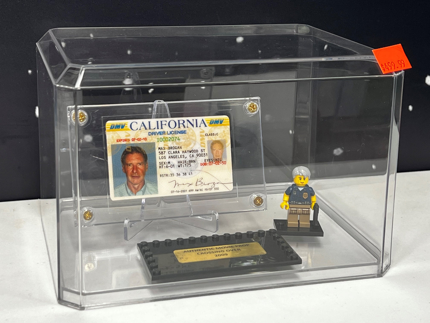 Max Brogan (Harrison Ford) Drivers License, from Crossing Over Movie Prop Y'allywood Props   