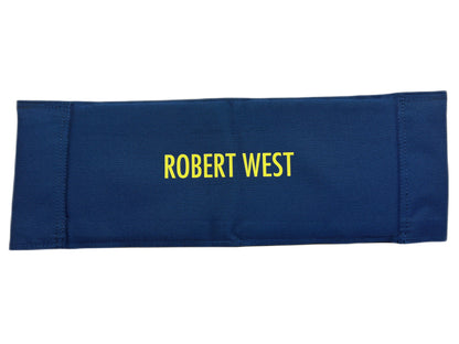 Black Lightning DC Comics TV Show Blue Chairback Multiple Names Available Movie Prop Y'allywood Props Robert West  