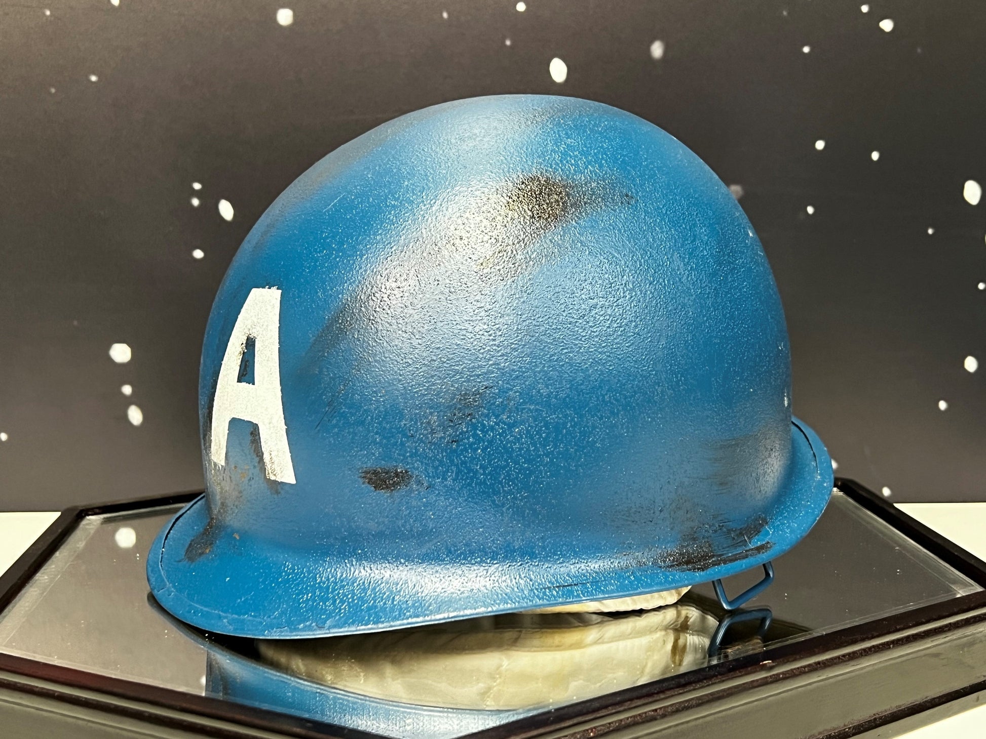 Captain America Helmet Prototype, from Captain America: The First Avenger Movie Prop Y'allywood Props   