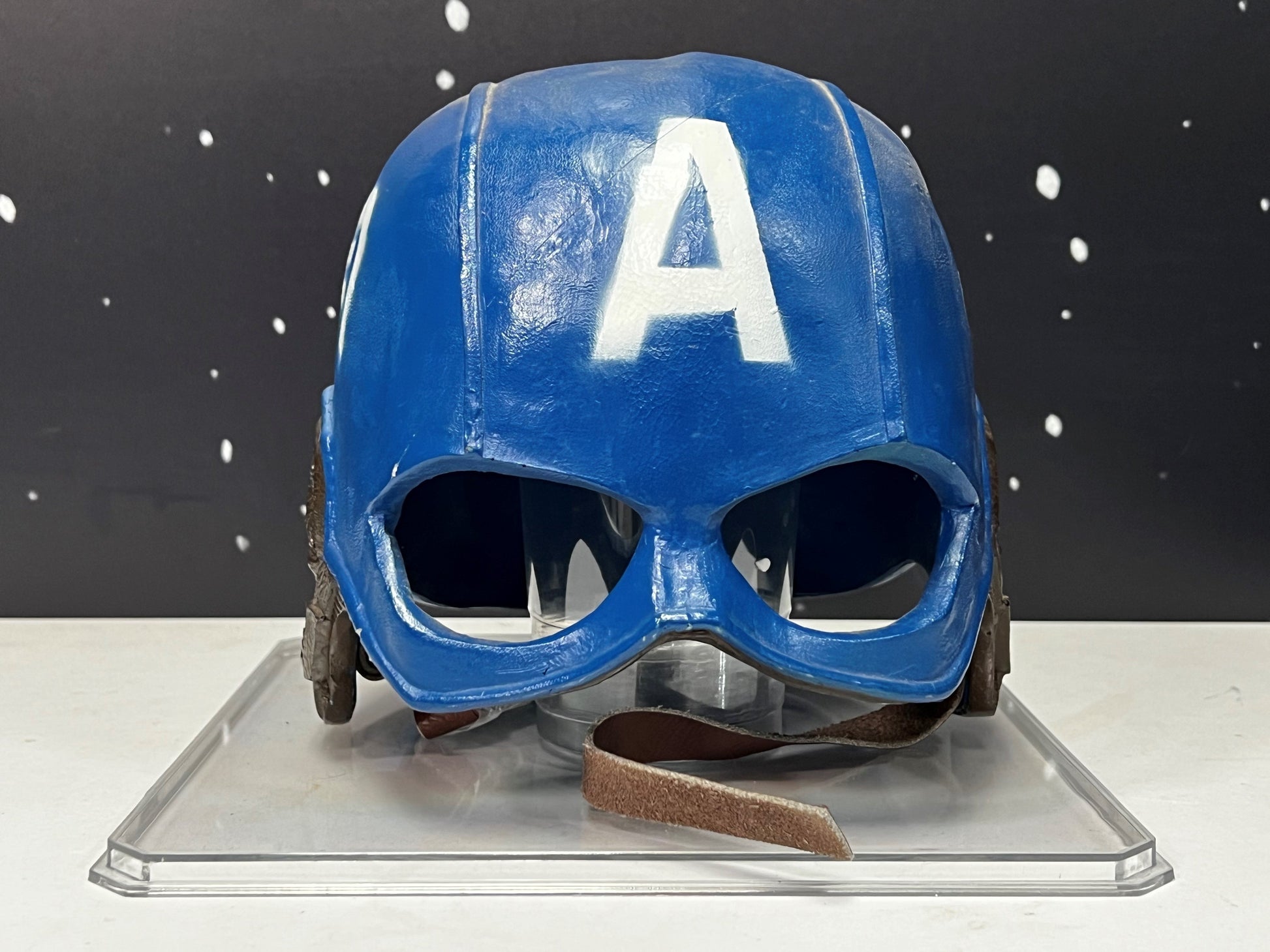 Prototype Captain America Helmet, Signed By Stan Lee and Chris Evans Movie Prop Y'allywood Props   