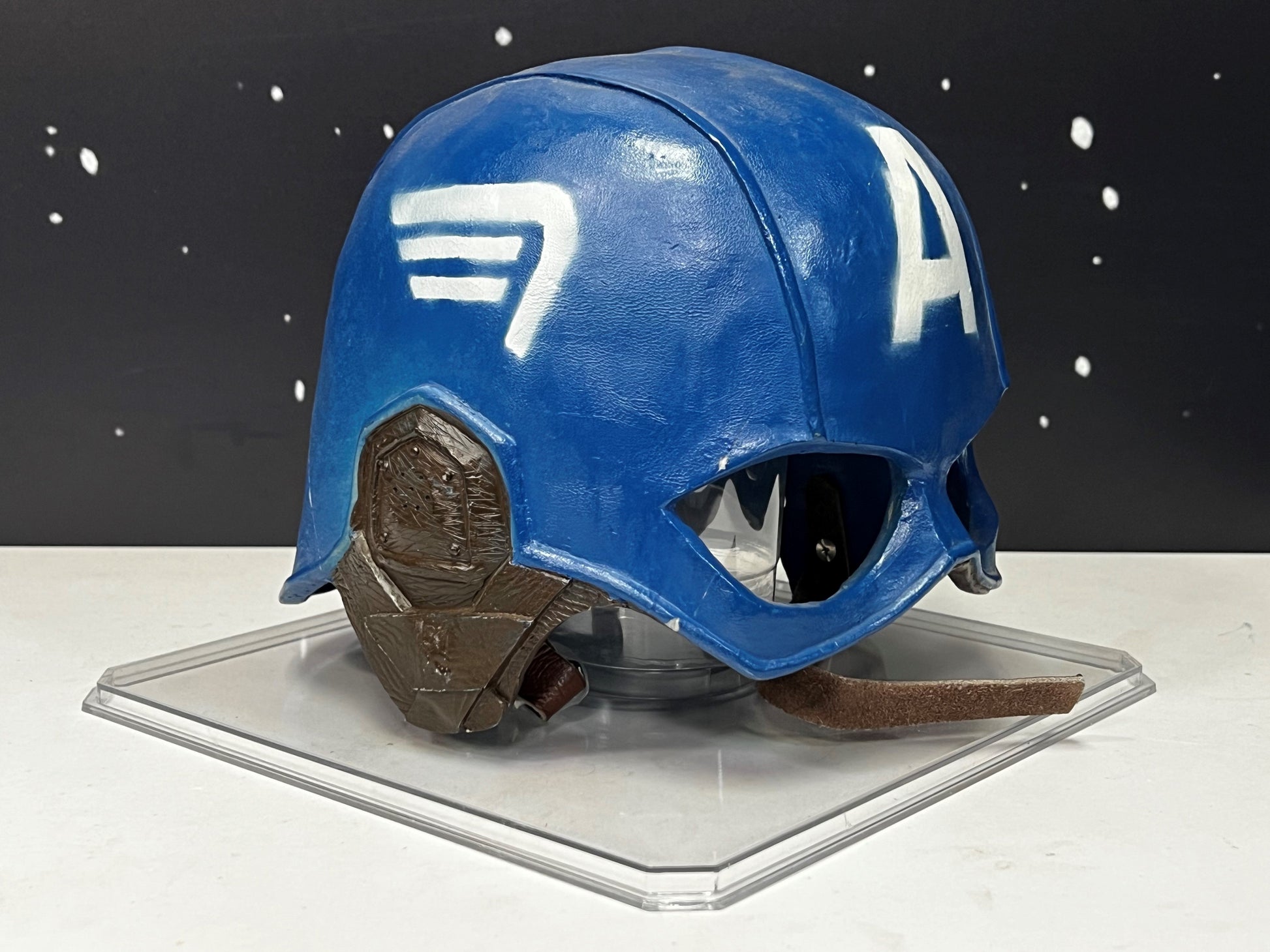 Prototype Captain America Helmet, Signed By Stan Lee and Chris Evans Movie Prop Y'allywood Props   